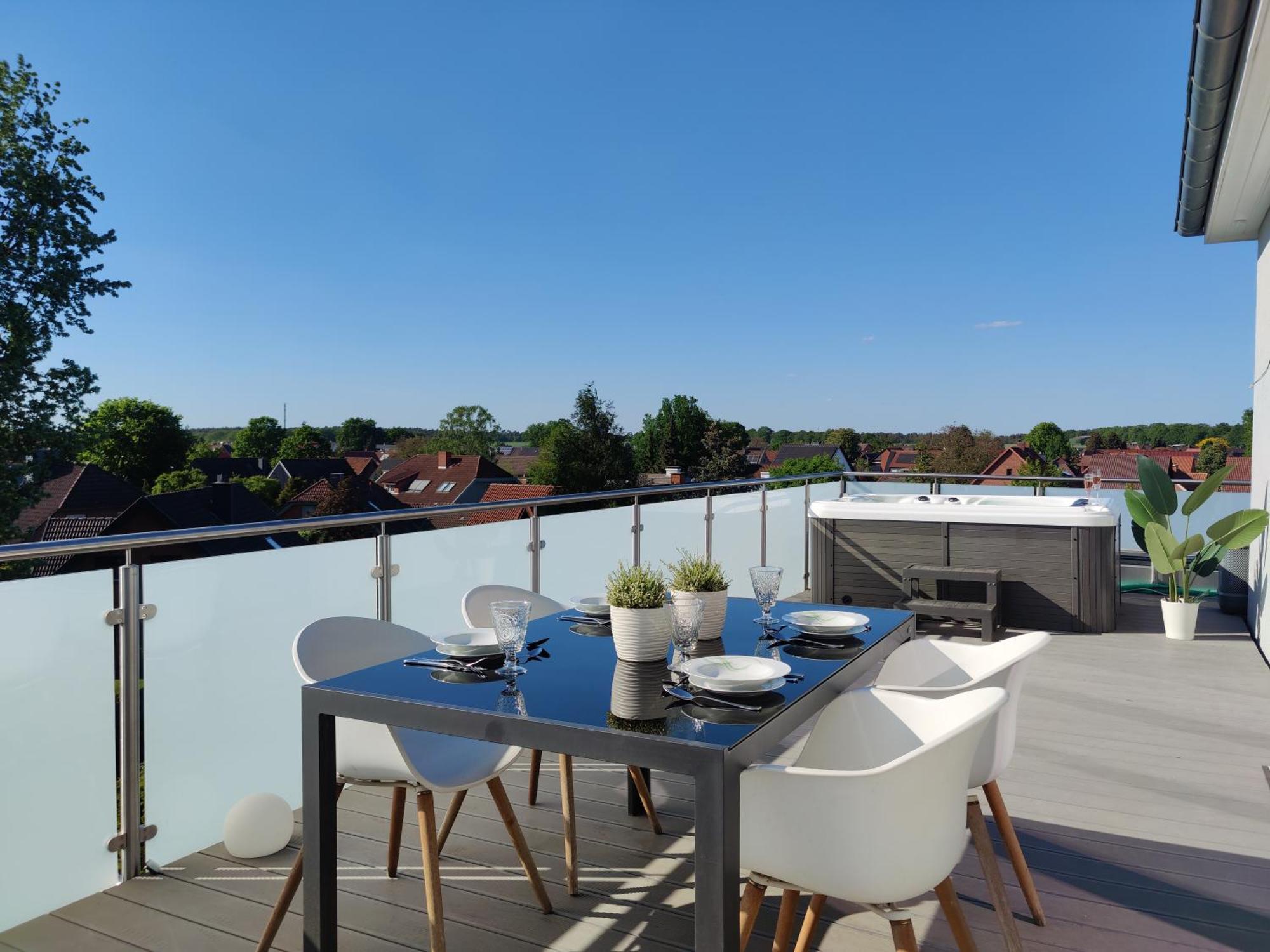 Penthouse Mit Whirlpool Im Herzen Von Niedersachsen Бургведель Екстер'єр фото